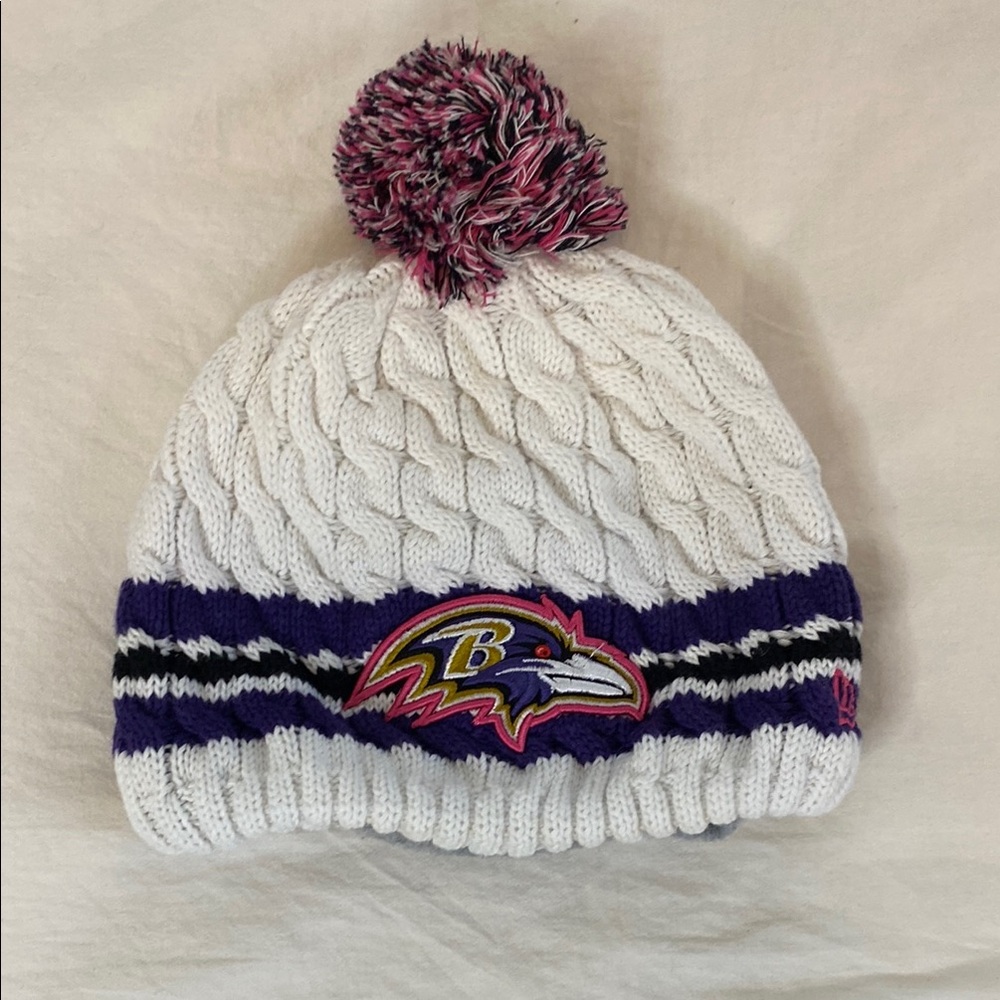 Women’s NFL Ravens Beanie Breast Cancer Awareness Edition
